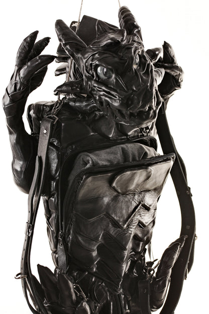 Dragon backpack with removable wings backpack, Toddler Dragon winged  Leather backpack, Fantasy monster beaste knapsack.